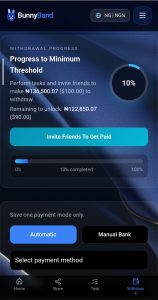 How to withdraw on Bunnyband